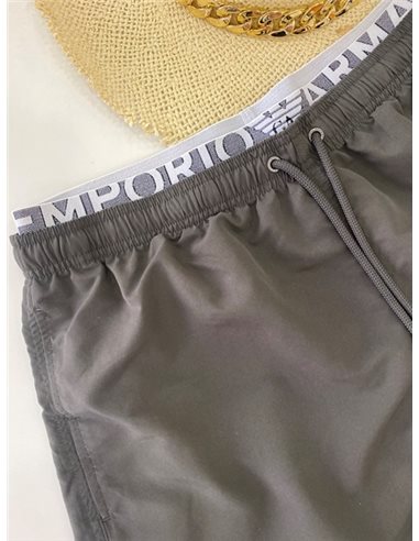 Шорты пляжные мужские EMPORIO ARMANI, Темно-серый (Dark land), 48