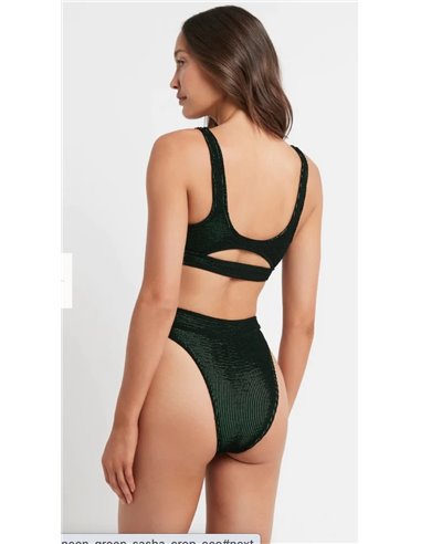 Трусы купальные женские BOUND, Black/Neon green