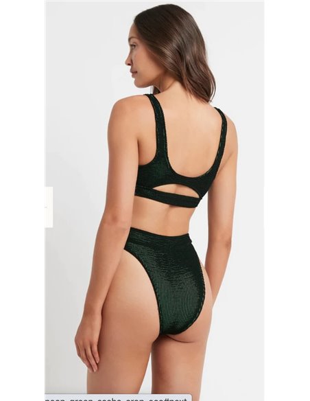Трусы купальные женские BOUND, Black/Neon green