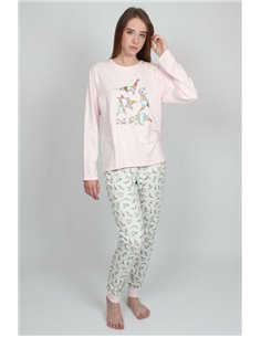 Пижама женская (кофта с длинным рукавом+штаны) Stay at Home. Admas ADMAS, Розовый