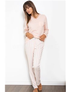 Пижама женская (кофта с длинным рукавом+штаны) ADMAS ADMAS, Розовый