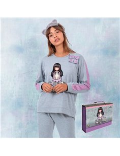 Пижама женская (кофта с длинным рукавом+штаны) SANTORO ADMAS, Меланж