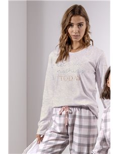 Пижама женская (кофта с длинным рукавом+штаны) ADMAS ADMAS, Меланж