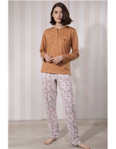 Пижама женская (кофта с длинным рукавом+штаны) Admas Classic ADMAS, Бежевый(Camel)