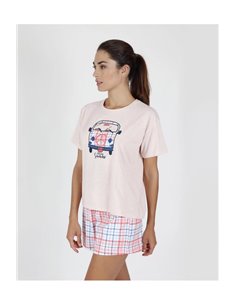 Пижама женская (футболка+шорты) LOVE COLLECTION ADMAS, Персиковый 2