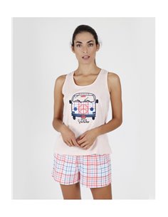 Пижама женская (майка+шорты) LOVE COLLECTION ADMAS, Персиковый