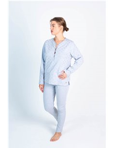 Пижама женская (кофта с длинным рукавом+штаны) ADMAS ADMAS, Серый меланж