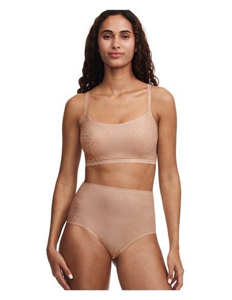 Бюстгальтер-топ женский Soft Stretch CHANTELLE, Бежевый леопард (Shimmer leopard)