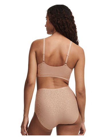 Бюстгальтер-топ женский Soft Stretch CHANTELLE, Бежевый леопард (Shimmer leopard)