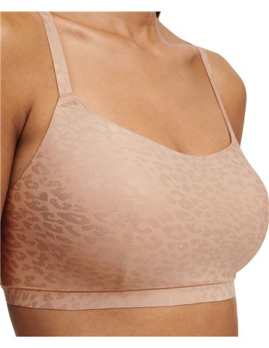 Бюстгальтер-топ женский Soft Stretch CHANTELLE, Бежевый леопард (Shimmer leopard)