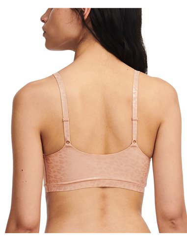 Бюстгальтер-топ женский Soft Stretch CHANTELLE, Бежевый леопард (Shimmer leopard)