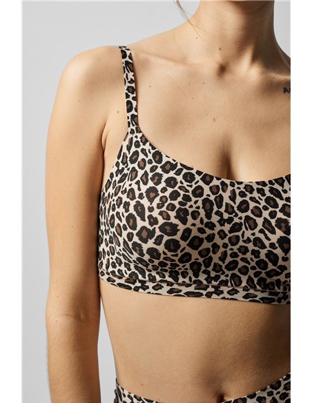 Бюстгальтер-топ женский Soft Stretch CHANTELLE, Леопард