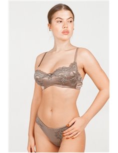 Бюстгальтер-балконет Vigoroso COTTON CLUB, Visone(серо-коричневый)