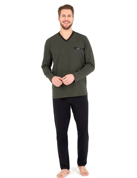 Пижама мужская (кофта с длинным рукавом+штаны) BLACKSPADE, Хаки