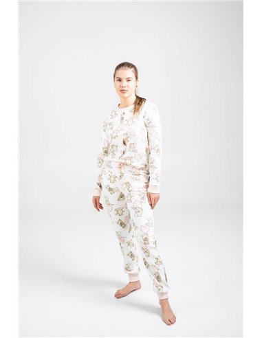 Комбинезон-пижама женский HAPPY PEOPLE, Белый