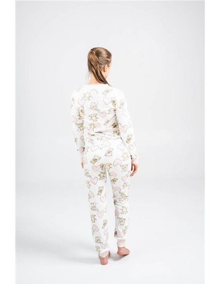 Комбинезон-пижама женский HAPPY PEOPLE, Белый