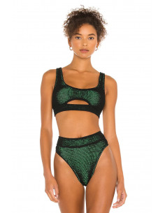 Лиф купальный BOUND, Black/Neon green