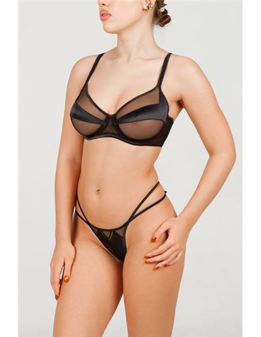 Трусы-стринги женские Naiade COTTON CLUB, Nero(черный)