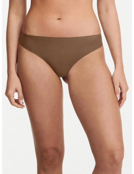 Трусы-стринги бесшовные женские Soft Stretch CHANTELLE, Коричневый (02E)