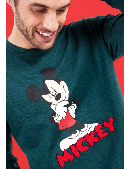 Пижама мужская (кофта с длинным рукавом+штаны) DISNEY ADMAS, Тёмно-зелёный