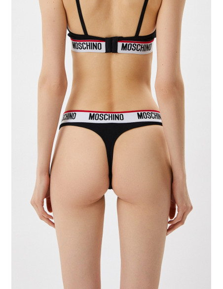 Набор (трусы-стринги женские-2шт) MOSCHINO, Черный