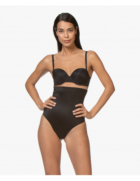 Трусы корректирующие, с высокой талией, стринги женские SPANX, Черный