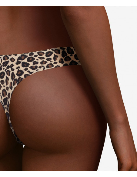 Трусы-стринги бесшовные женские Soft Stretch CHANTELLE, Леопард