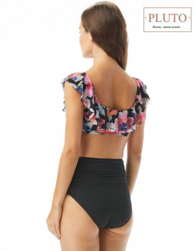 Лиф-топ купальный с рюшами CARMEN MARC VALVO, Black Multi